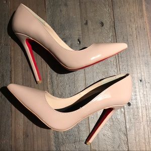 Christian Louboutin Pigalle Nude Patent Pumps 38